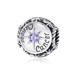 S925 Sterling Silver Dodici Constellation Zircon Beads Bracciale fai da te Collana Accessori, Aries, Taurus, Gemini, Cancer, Leo, Virgo, Libra, Scorpio, Sagittarius, Capricorn, Aquarius, Pisces