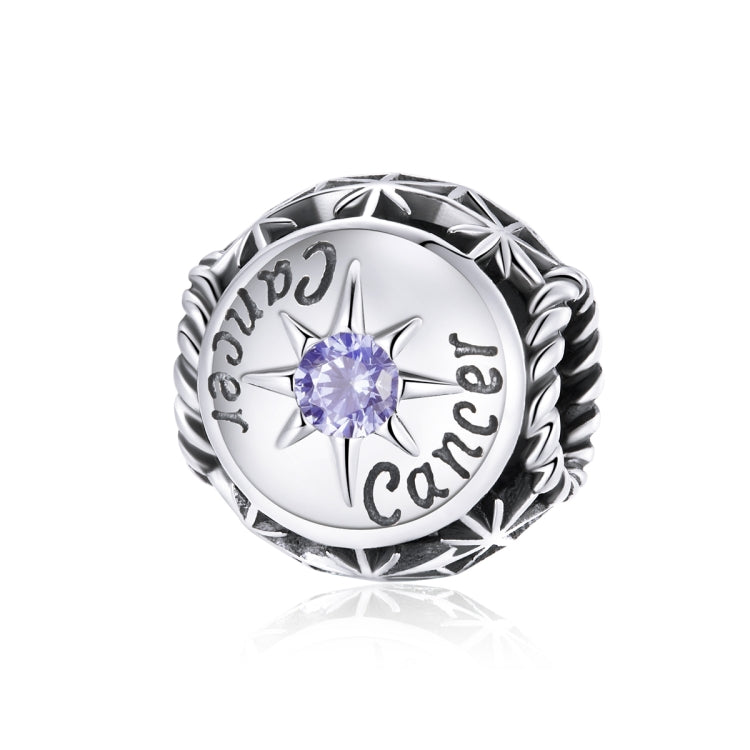 S925 Sterling Silver Dodici Constellation Zircon Beads Bracciale fai da te Collana Accessori, Aries, Taurus, Gemini, Cancer, Leo, Virgo, Libra, Scorpio, Sagittarius, Capricorn, Aquarius, Pisces