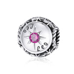 S925 Sterling Silver Dodici Constellation Zircon Beads Bracciale fai da te Collana Accessori, Aries, Taurus, Gemini, Cancer, Leo, Virgo, Libra, Scorpio, Sagittarius, Capricorn, Aquarius, Pisces