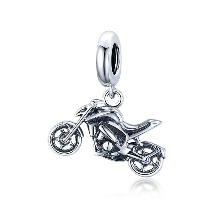 Accessori per collana braccialetto fai da te con ciondolo moto in argento sterling S925, Motorcycle