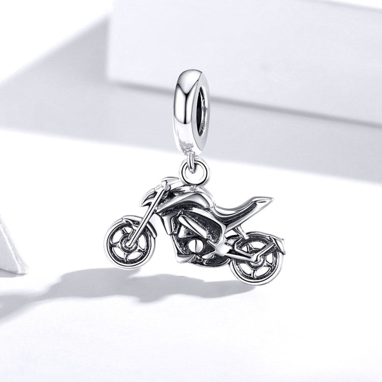 Accessori per collana braccialetto fai da te con ciondolo moto in argento sterling S925, Motorcycle