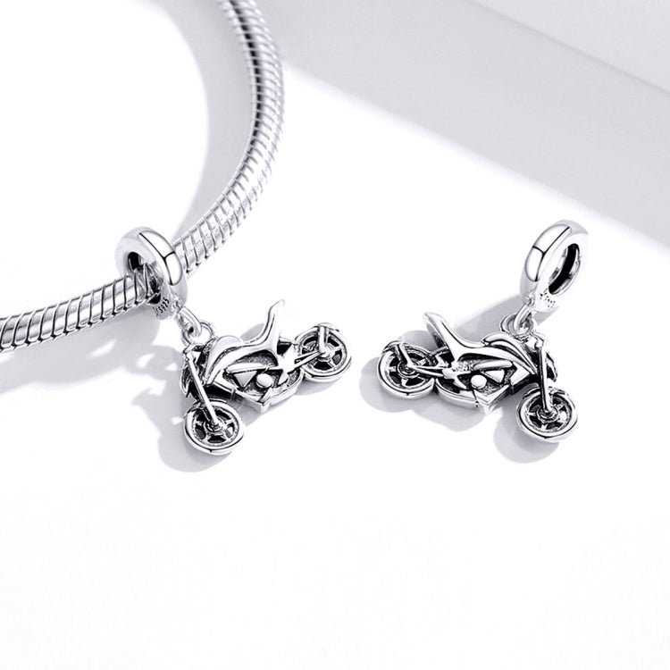 Accessori per collana braccialetto fai da te con ciondolo moto in argento sterling S925, Motorcycle