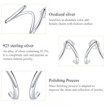 Orecchini da donna con linee stile semplice in argento sterling S925, Lines