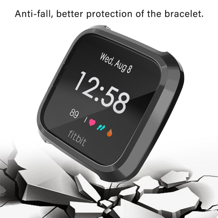 Per Fitbit Versa Lite Smart Watch Custodia protettiva in TPU con placcatura a copertura totale