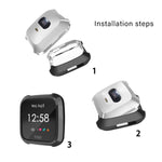 Per Fitbit Versa Lite Smart Watch Custodia protettiva in TPU con placcatura a copertura totale