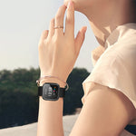 Per Fitbit Versa Lite Smart Watch Custodia protettiva in TPU con placcatura a copertura totale