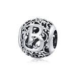 S925 Sterling Silver Mori Series Hollow Letters Beads DIY Bracciale Collana Accessori