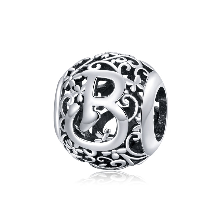S925 Sterling Silver Mori Series Hollow Letters Beads DIY Bracciale Collana Accessori