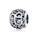 S925 Sterling Silver Mori Series Hollow Letters Beads DIY Bracciale Collana Accessori