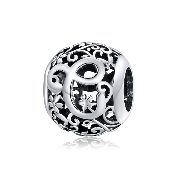 S925 Sterling Silver Mori Series Hollow Letters Beads DIY Bracciale Collana Accessori