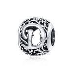 S925 Sterling Silver Mori Series Hollow Letters Beads DIY Bracciale Collana Accessori