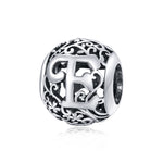 S925 Sterling Silver Mori Series Hollow Letters Beads DIY Bracciale Collana Accessori