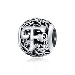 S925 Sterling Silver Mori Series Hollow Letters Beads DIY Bracciale Collana Accessori
