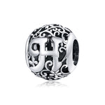 S925 Sterling Silver Mori Series Hollow Letters Beads DIY Bracciale Collana Accessori