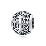 S925 Sterling Silver Mori Series Hollow Letters Beads DIY Bracciale Collana Accessori