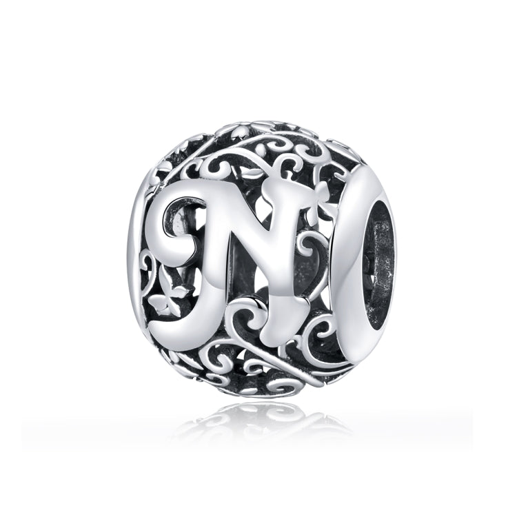 S925 Sterling Silver Mori Series Hollow Letters Beads DIY Bracciale Collana Accessori