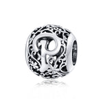 S925 Sterling Silver Mori Series Hollow Letters Beads DIY Bracciale Collana Accessori