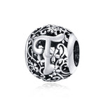 S925 Sterling Silver Mori Series Hollow Letters Beads DIY Bracciale Collana Accessori