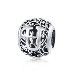 S925 Sterling Silver Mori Series Hollow Letters Beads DIY Bracciale Collana Accessori