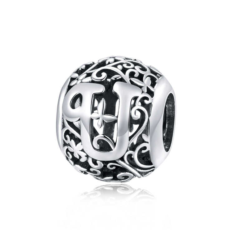 S925 Sterling Silver Mori Series Hollow Letters Beads DIY Bracciale Collana Accessori