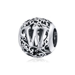 S925 Sterling Silver Mori Series Hollow Letters Beads DIY Bracciale Collana Accessori
