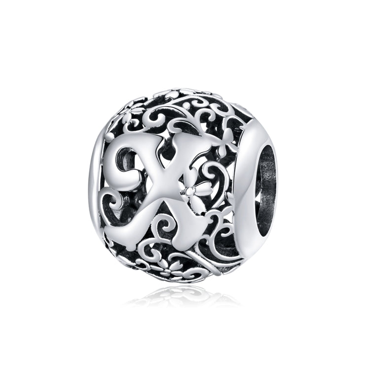 S925 Sterling Silver Mori Series Hollow Letters Beads DIY Bracciale Collana Accessori