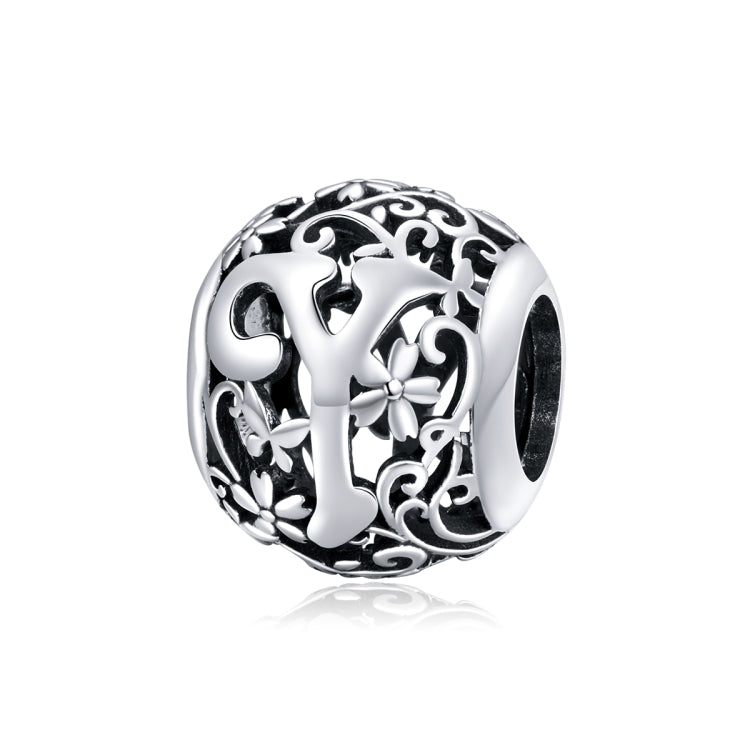 S925 Sterling Silver Mori Series Hollow Letters Beads DIY Bracciale Collana Accessori