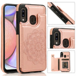 Custodia portafoglio PU TPU con mandala per Samsung Galaxy