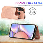Custodia portafoglio PU TPU con mandala per Samsung Galaxy