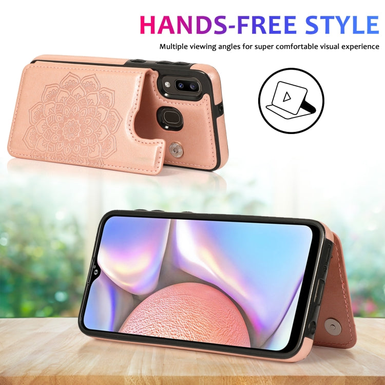 Custodia portafoglio PU TPU con mandala per Samsung Galaxy