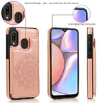 Custodia portafoglio PU TPU con mandala per Samsung Galaxy