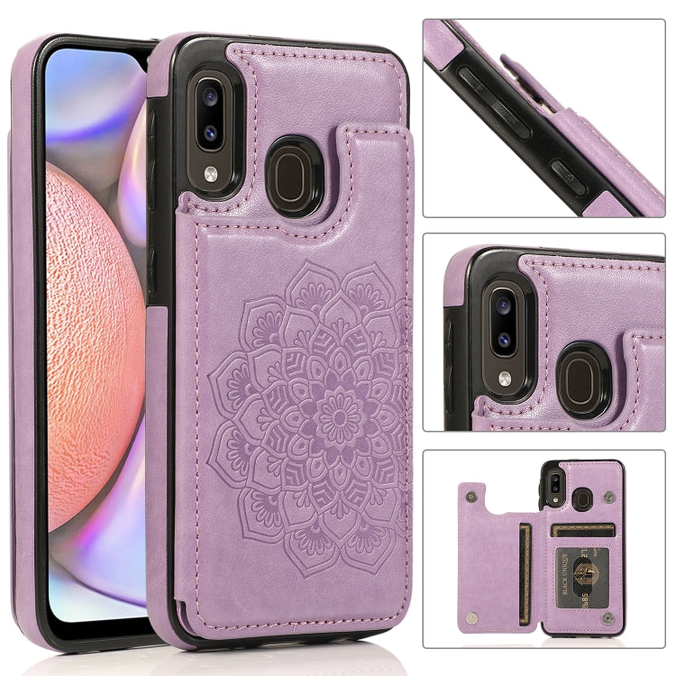 Custodia portafoglio PU TPU con mandala per Samsung Galaxy