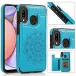 Custodia portafoglio PU TPU con mandala per Samsung Galaxy