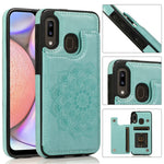 Custodia portafoglio PU TPU con mandala per Samsung Galaxy