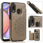 Custodia portafoglio PU TPU con mandala per Samsung Galaxy