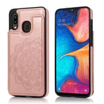Custodia portafoglio PU TPU con mandala per Samsung Galaxy