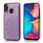 Custodia portafoglio PU TPU con mandala per Samsung Galaxy