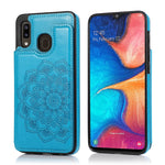 Custodia portafoglio PU TPU con mandala per Samsung Galaxy
