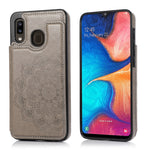 Custodia portafoglio PU TPU con mandala per Samsung Galaxy