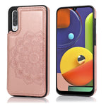 Custodia portafoglio PU TPU con mandala per Samsung Galaxy