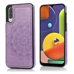 Custodia portafoglio PU TPU con mandala per Samsung Galaxy