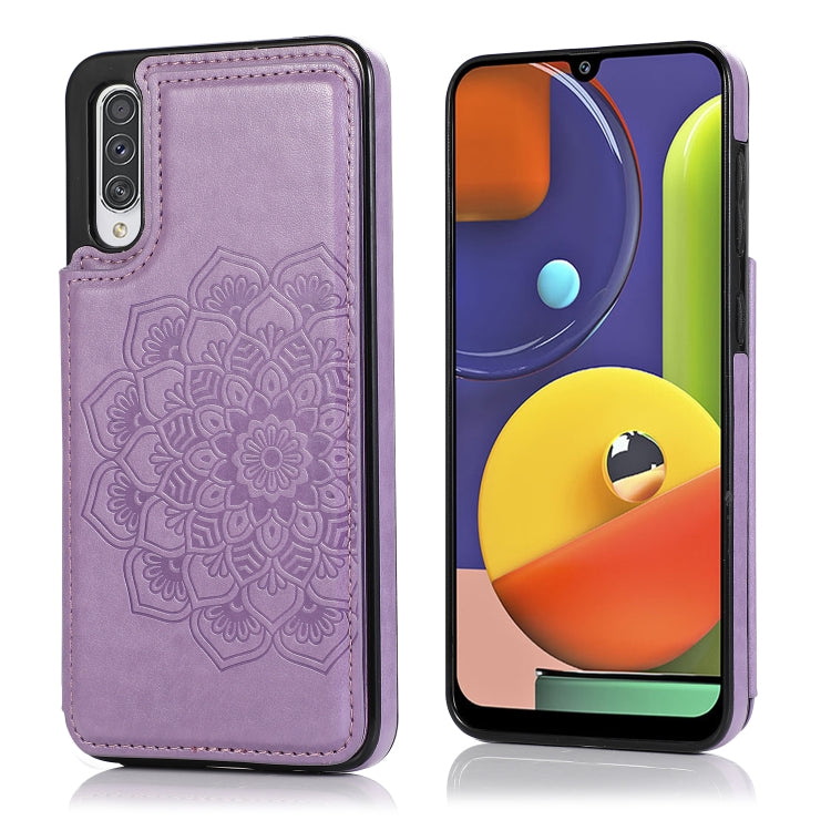 Custodia portafoglio PU TPU con mandala per Samsung Galaxy