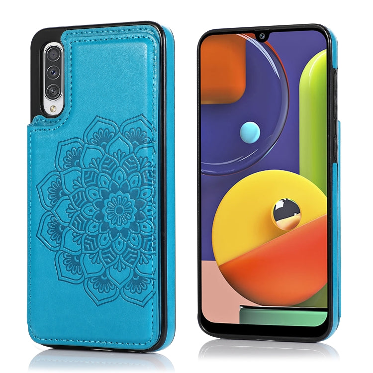 Custodia portafoglio PU TPU con mandala per Samsung Galaxy