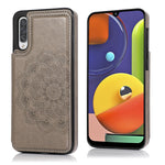 Custodia portafoglio PU TPU con mandala per Samsung Galaxy