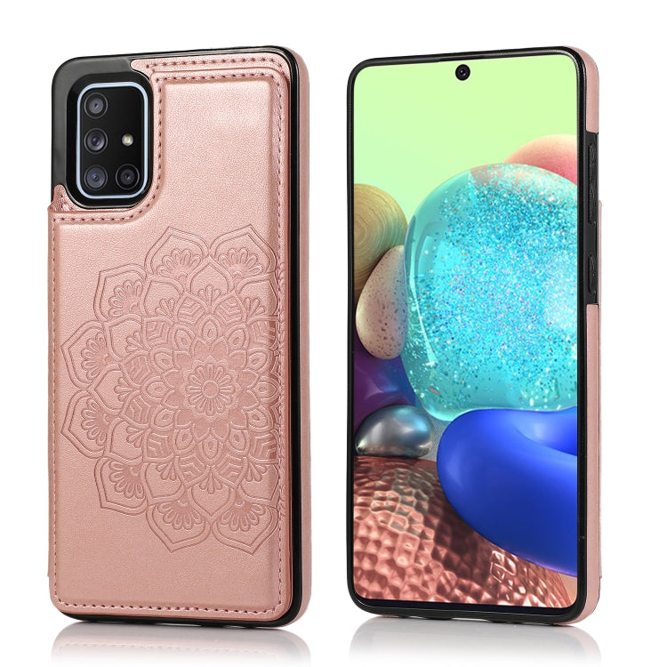 Custodia portafoglio PU TPU con mandala per Samsung Galaxy