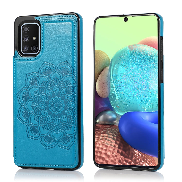 Custodia portafoglio PU TPU con mandala per Samsung Galaxy