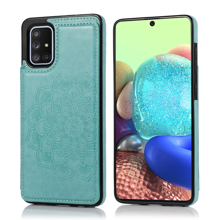 Custodia portafoglio PU TPU con mandala per Samsung Galaxy