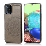 Custodia portafoglio PU TPU con mandala per Samsung Galaxy
