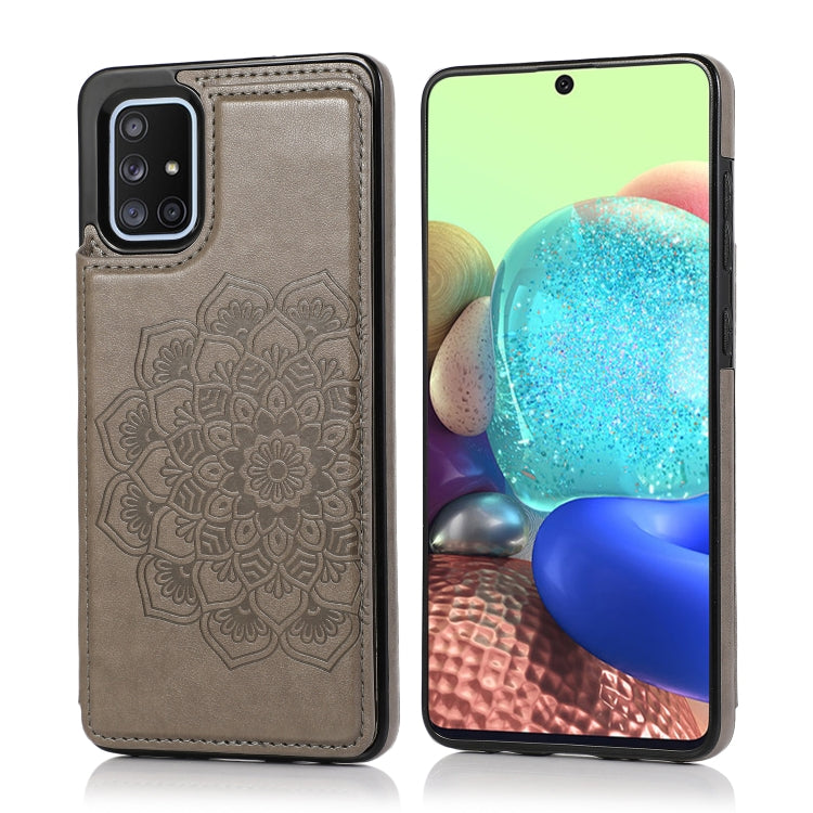 Custodia portafoglio PU TPU con mandala per Samsung Galaxy