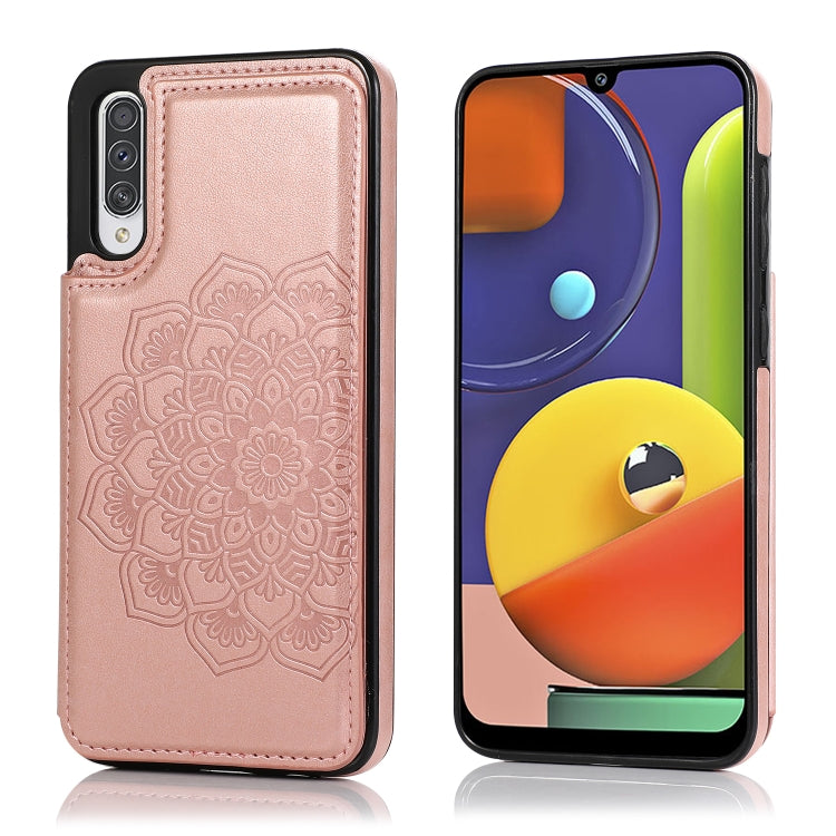 Custodia portafoglio PU TPU con mandala per Samsung Galaxy A90